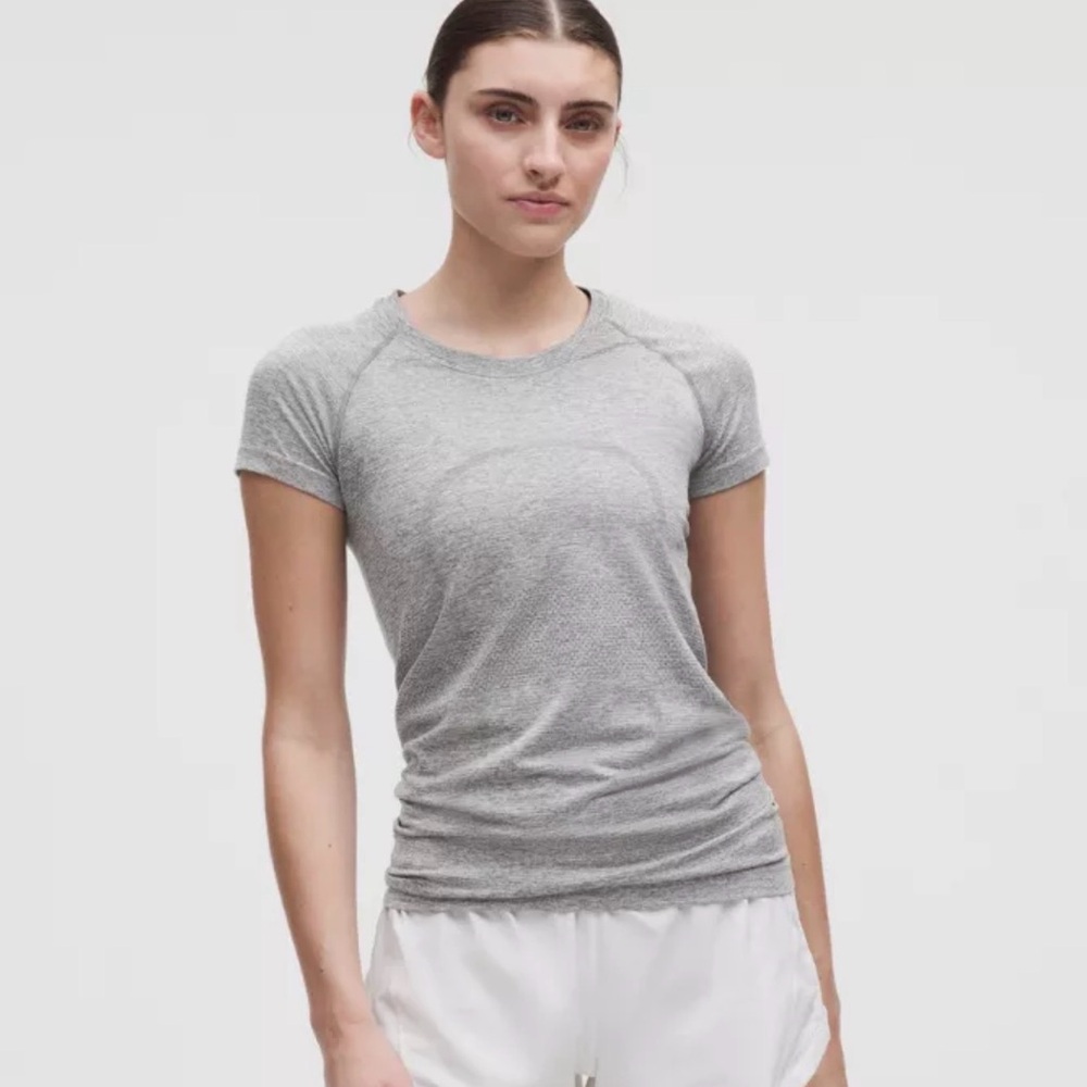 Heather Gray Swiftly Tech Short Sleeve Shirt